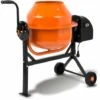 EBERTH Betonmischer Mischmaschine Elektrisch Mit 65L Trommelvolumen, 220W Motor, 230V, Stahl-Gestell Mit Transporträdern, Trommel Und Zahnkranz Aus Stahl, Feststellbarer Handgriff, Breite Fußplatte -Betonmischer Verkaufe 2796437 1