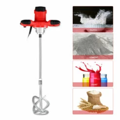 HAPPYSHOPPING 2100W Elektrischer Zementmischer Rührer 6-Gang-Handbetonmischer Für Mörser Farbe Schlamm Fugenmörtel 800 U / Min EU-Stecker,EU-Stecker, Rot -Betonmischer Verkaufe 37037143 4