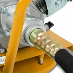 EBERTH Betonrüttler Flaschenrüttler Betonverdichter Benzin 4800W, Schlauchlänge 6m, Stahlverstärkte Rüttelflasche Mit 45mm Durchmesser, Flexible Welle, Tragegriff, Robuster Metall-Rahmen 360° Drehbar -Betonmischer Verkaufe 5697209 5